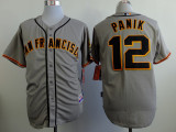 MLB San Francisco Giants #12 Panik Grey Jersey