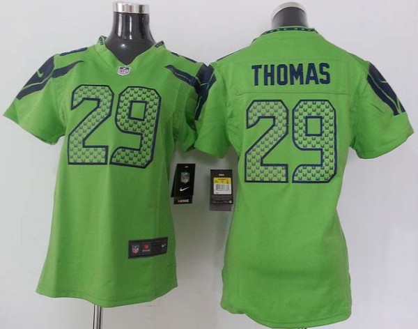 Nike NFL Seattle Seahawks #29 Thomas Green Women Jersey