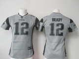 NFL New Patriots #12 Brady Hemp Grey Women Jersey