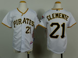 MLB Pittsburgh pirates #21 Clemente White Youth Jersey