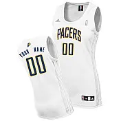 White Pacers Custom NBA Women Jersey