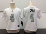 Kids NFL Oakland Raiders #4 Carr Color Rush White Jersey 2-4T