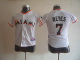 Florida Marlins 7# REYES White Youth Jersey