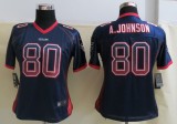 Women 2013 NEW Nike Houston Texans 80 A.Johnson Drift Fashion Blue Elite Jerseys