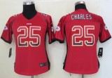 Women 2013 NEW Nike Kansas City Chiefs 25 Charles Drift Fashion Red Elite Jerseys