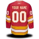 Red Calgary Flames #00 Your Name Third Premier Custom NHL Jersey