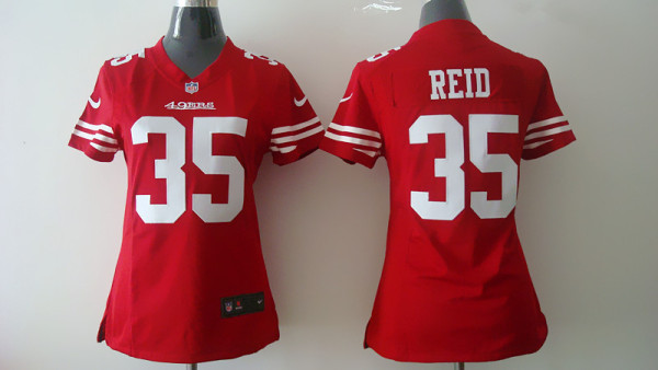 Women Nike San Francisco 49ers #35 Reid Red Jersey