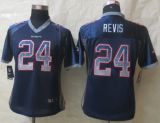 Women New Nike New England Patriots 24 Revis Drift Fashion Blue Elite Jerseys