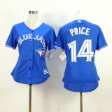 MLB Toronto Blue Jays #14 Price Womens Blue Jersey