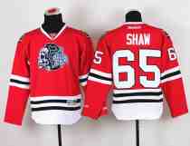 Youth NHL Chicago Blackhawks #65 Shaw Red Jersey
