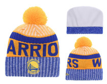 NBA Golden State Warriors Blue Yellow Beanie--YD