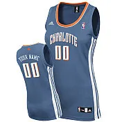 Blue Jersey, Women Charlotte Bobcats Custom Road NBA Jersey