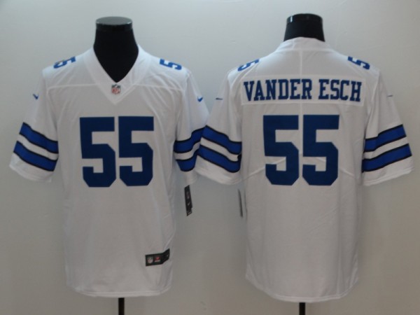 Nike Cowboys 55 Leighton Vander Esch White Vapor Untouchable Limited Men Jersey