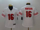 Women San Francisco 49ers Joe Montana Nike White Color Rush Vapor Untouchable Limited Player Jersey