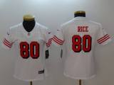 Women San Francisco 49ers Jerry Rice Nike White Color Rush Vapor Untouchable Limited Retired Player Jersey