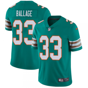 NFL Dolphins 33 Kalen Ballage 2018 NFL Draft Vapor Untouchable Aqua Green Limited Men Jersey