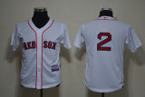 MLB Boston Red Sox #2 Kids Jersey - White