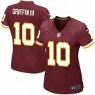 Griffin III red color redskins Women Nike NFL Jersey