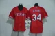 MLB Texas Rangers #34 Ryan Red Women Jersey
