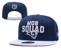 NFL Los Angeles Rams Blue Snapback Hats--YD