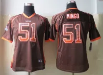 Women 2013 New Nike Cleveland Browns 51 Mingo Drift Fashion Brown Elite Jerseys