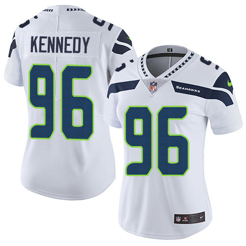 Womens NFL Seattle Seahawks #96 Kennedy White Jersey