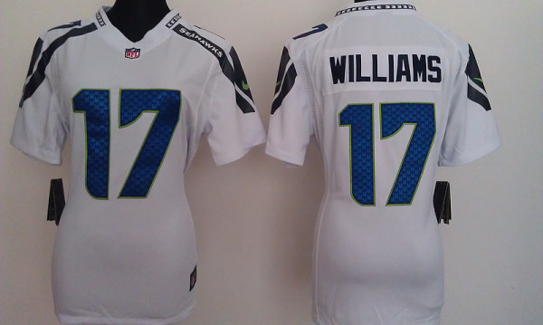 NIKE Seattle Seahawks #17 Williams women game jersey in White