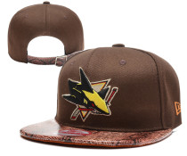 NHL San Jose Sharks Brown Snapback Hats--YD