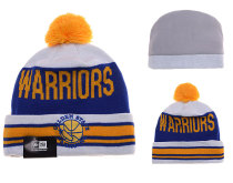 NBA Golden State Warriors White Blue Beanie--YD