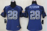 Women 2013 NEW Nike Minnesota Vikings 28 Peterson Drift Fashion Purple Elite Jerseys