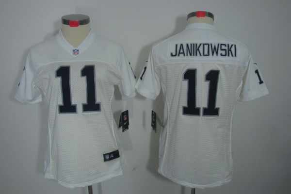 Nike Women #11 white Janikowski limited Oakland Raiders jersey