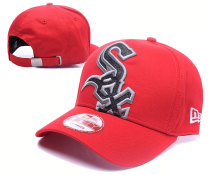 MLB Chicago White Sox Red Snapback Hats--GS