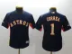 Kids MLB Houston Astros #1 Correa Blue Jersey