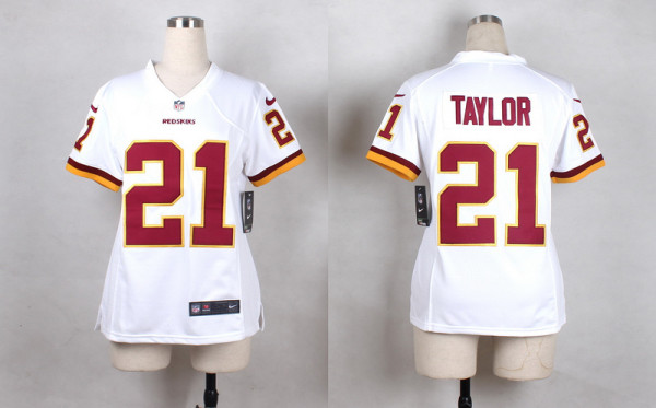 Women Nike Washington Redskins #21 Taylor White Jersey