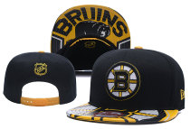 NHL Boston Bruins Black Snapback Hats--YD