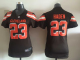 Nike Cleveland Browns #23 Joe Haden Brown Women 2015 Jersey