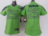 Nike NFL Seattle Seahawks #25 Sherman Green Women Jersey