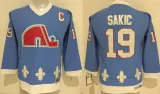 Kids NHL Quebec Nordiques #19 Sakic L.Blue Jersey