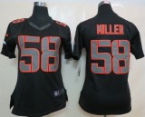 Womens Nike Denver Broncos 58 Miller Impact Limited Black Jerseys