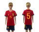2016 Soccer Spain #5 Puyol Home Kids Jersey