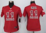 Women New Nike  Kansas City Chiefs 11 Smith Red Strobe Elite Jersey