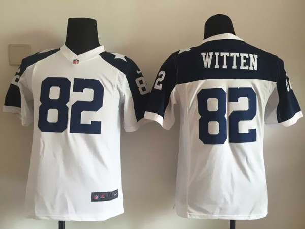 Kids Nike Dallas Cowboys #82 Witten Thanksgiving White Jersey