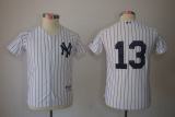 New York Yankees #13 white kids jersey