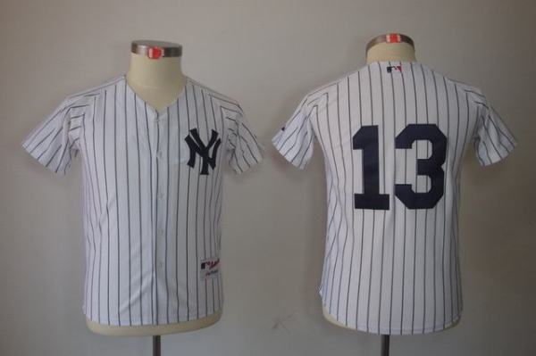 New York Yankees #13 white kids jersey