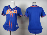 Women MLB New York Mets Blank Blue New Jersey