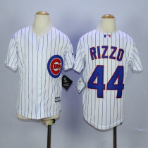 MLB Chicago Cubs #33 Rizzo White Kids Jersey