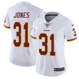 Womens Washington Redskins #31 Jones White Jersey