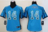 Women 2013 NEW Nike San Diego Charger 14 Fouts Drift Fashion Blue Elite Jerseys