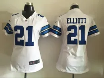 NFL Dallas Cowboys #21 Elliott White Women Jersey.jpeg