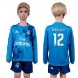 2017 Soccer Real Madrid #12 Marcelo Away Kids Jersey